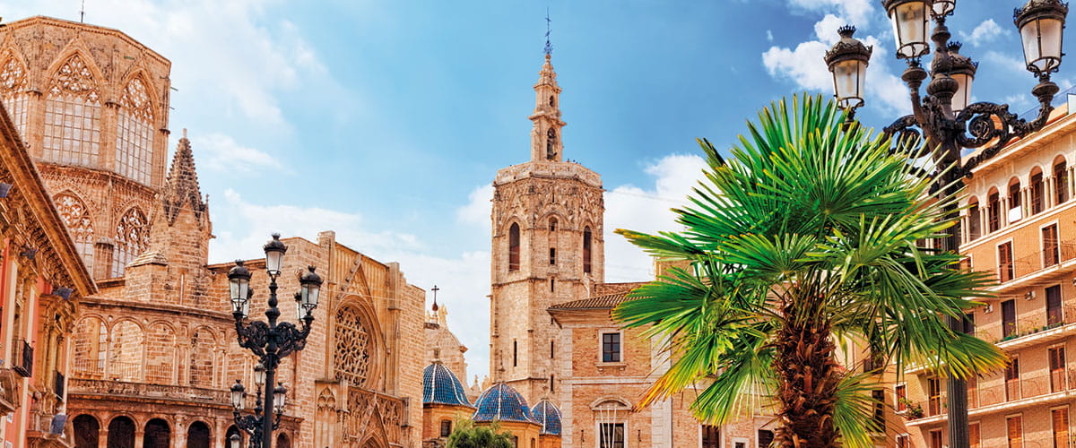 Buildings in old town Valencia, Spain